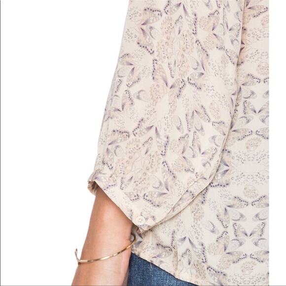 Joie Zambezi Butterfly Print Long Sleeve Blouse Size XXS - Picture 5 of 12